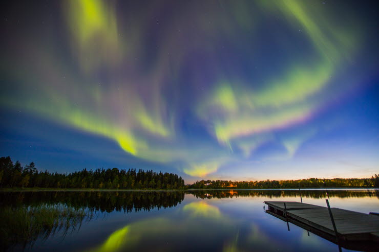 Northern lights in Kiruna, Lapland, Sweden