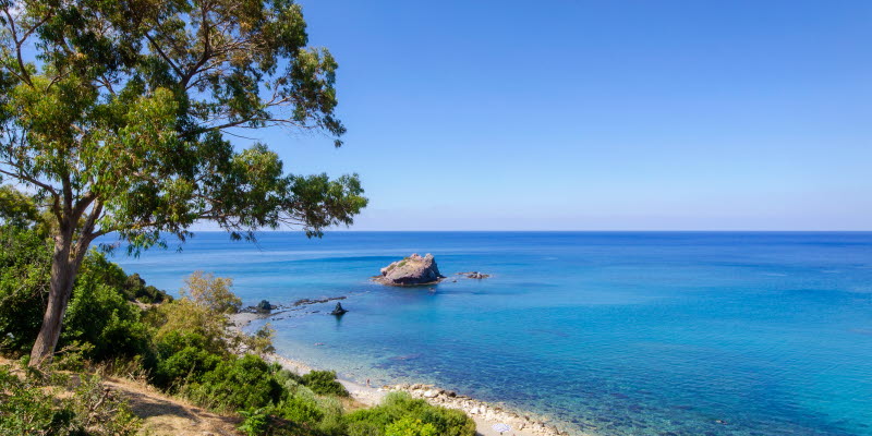 Strand på Cypern