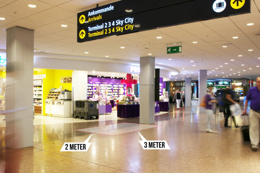 Promotional area at the airport