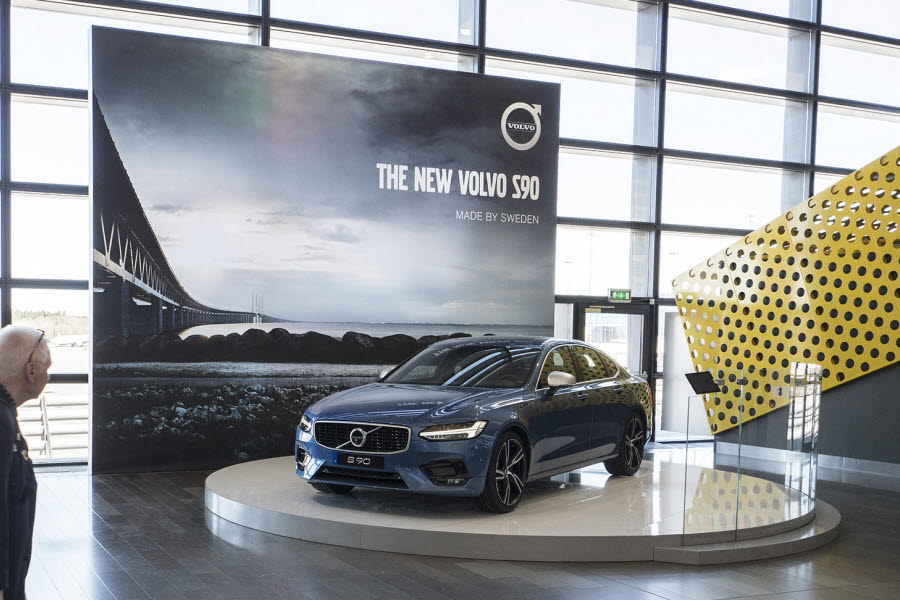 Volvo car in promotion area
