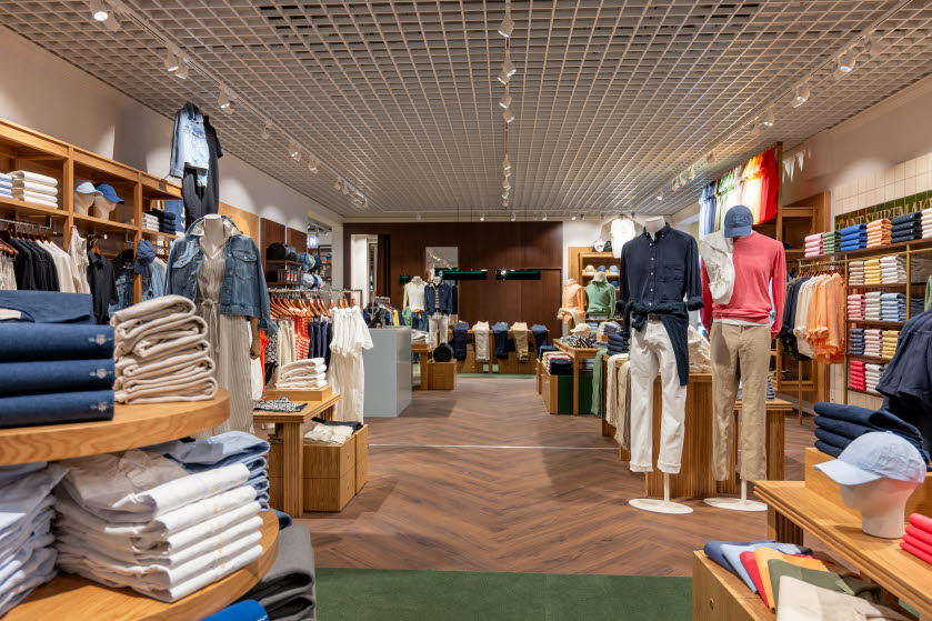 Inuti en Gant-butik