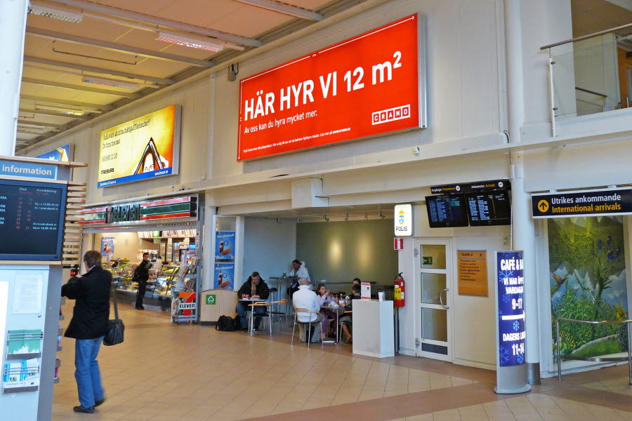 Commercial area at Malmo Airport