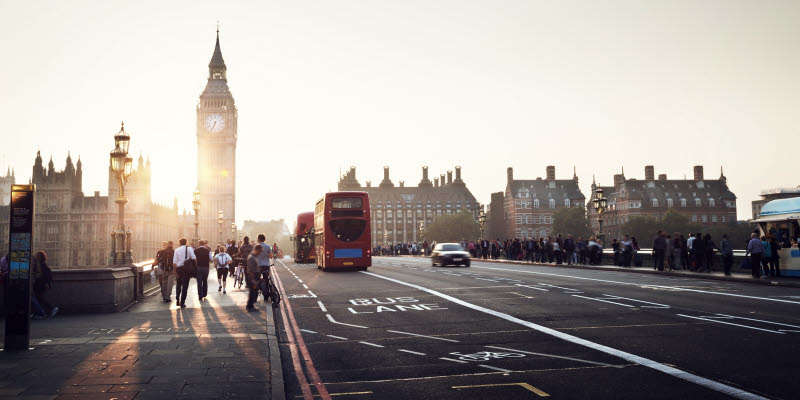 View over London and Big Ben