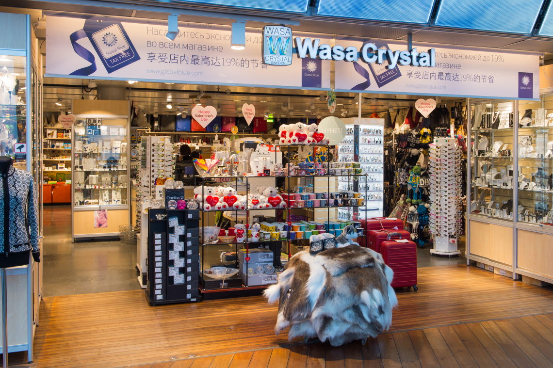 Wasa Crystal shop på Arlanda