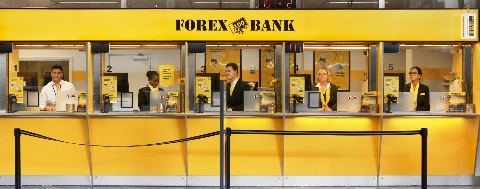 Front of Forex bank
