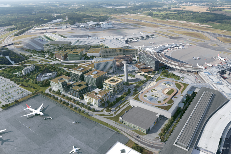 Stockholm Arlanda Airport vision 2050, Picture: BAU