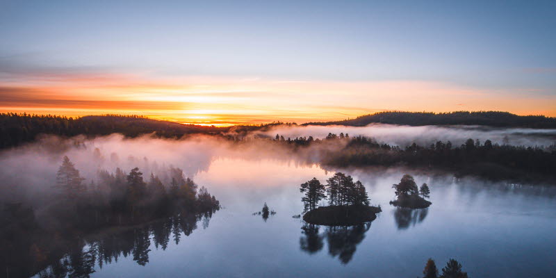 Blue scandinavian nature