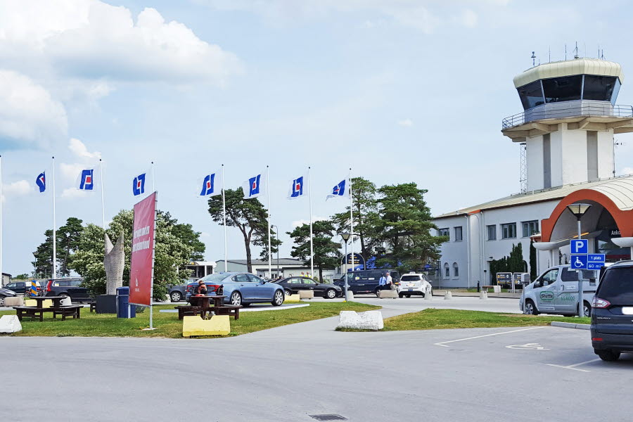 Flags at Visby Airport