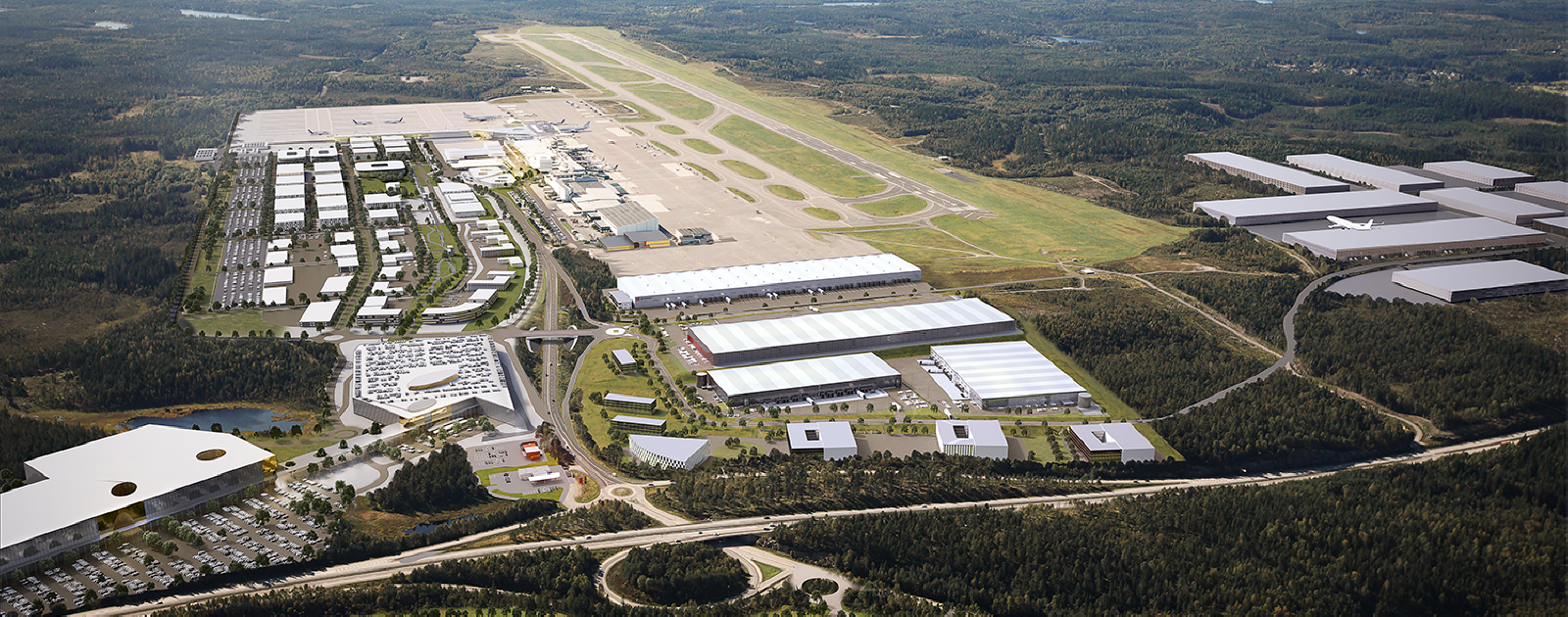 Logistikbyggnader på Airport City Göteborg