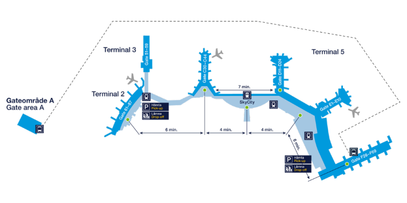 Map Arlanda Airport