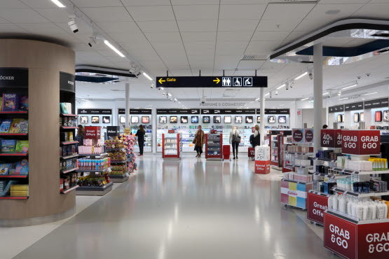 Shopping area in Bromma Stockholm Airport