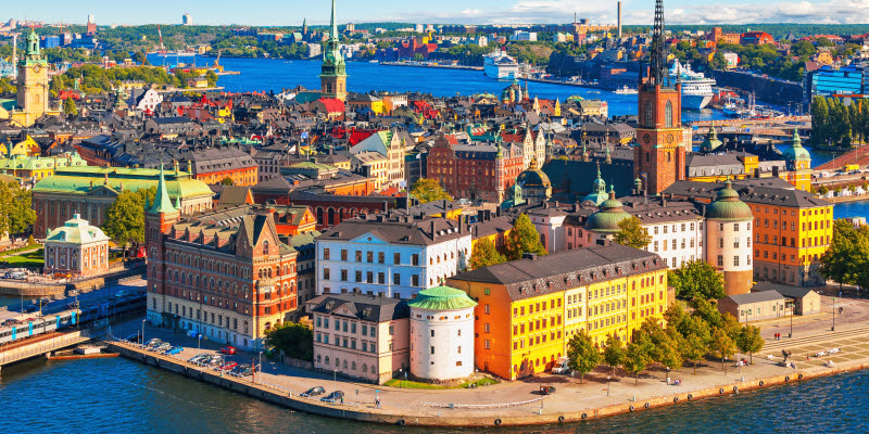 Gamla stan i Stockholm från ovan