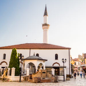 Murat Pasha-moskén belägen i Gamla basaren i Skopje, Makedonien