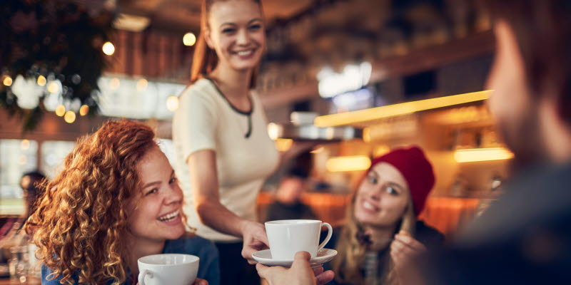 People drinking coffe