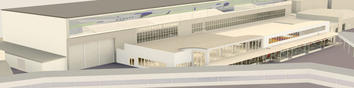 Vision Bromma Stockholm Airport avgångshall