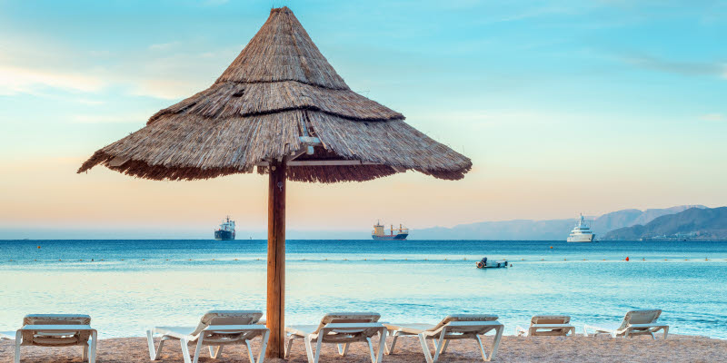 Beach in Eilat, Israel