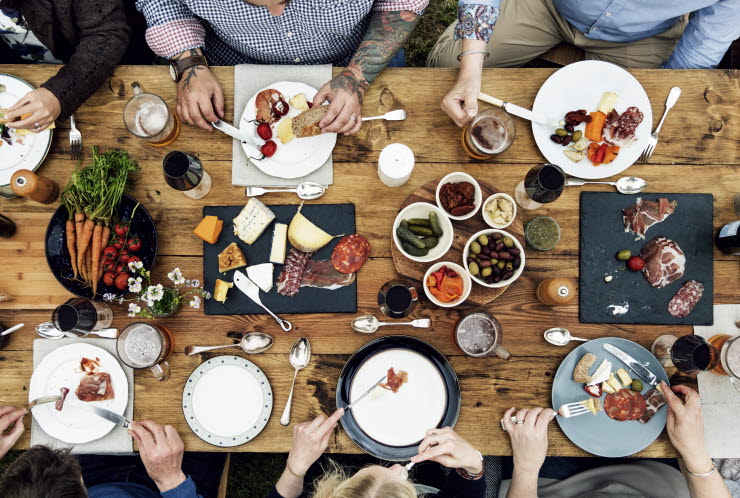 People eating dinner