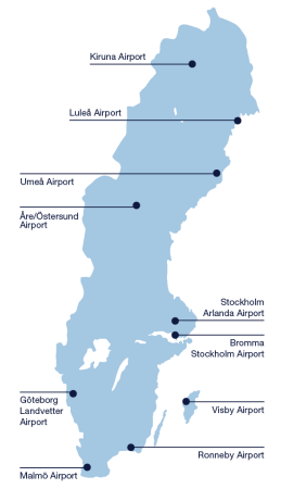Karta över Sverige