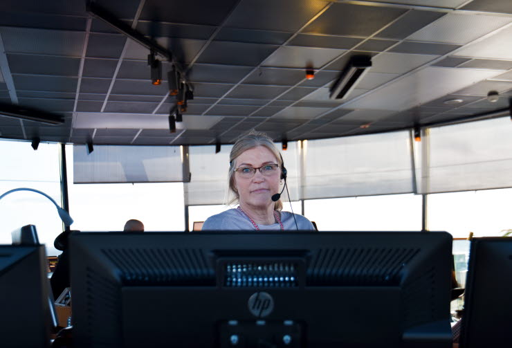 Lena Wolger Nehrer, flygledare på Stockholm Arlanda Airport