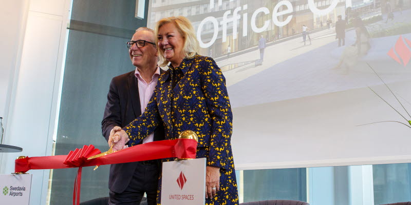 Karl Wistrand and Yvonne Sörensen Björud at the inqugeration of Office One