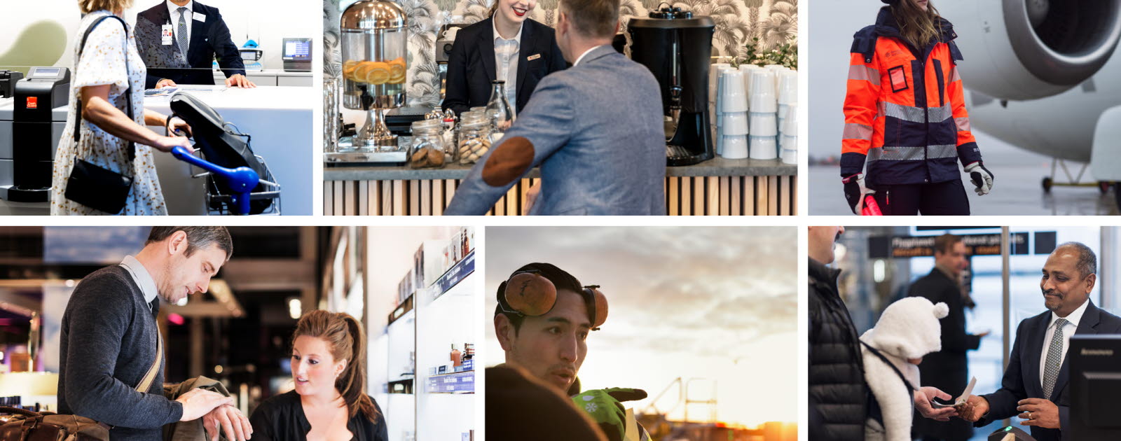 Kollage av Arlandamedarbetare