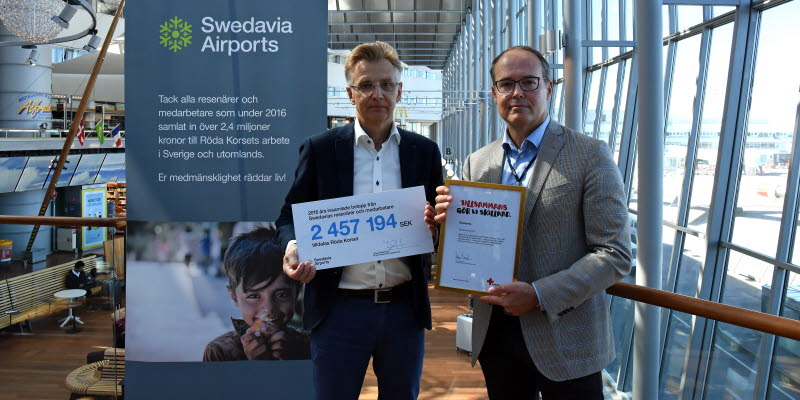 Anders Danielsson och Jonas Abrahamsson i SkyCity med diplom