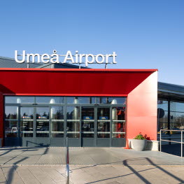 Ingången till Umeå Airport.