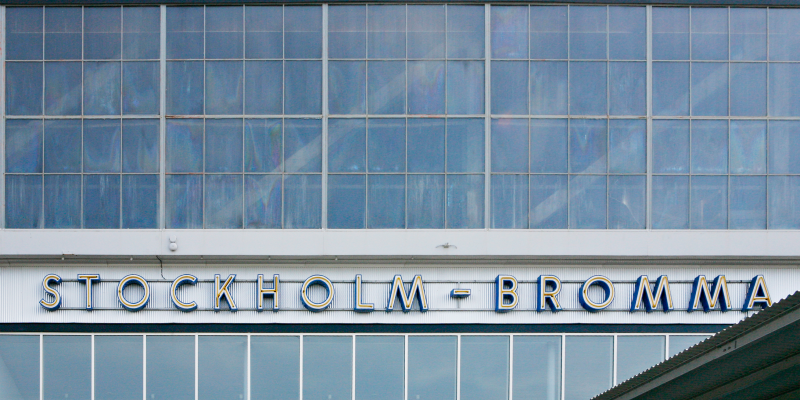 Windows at Stockholm Bromma Airport