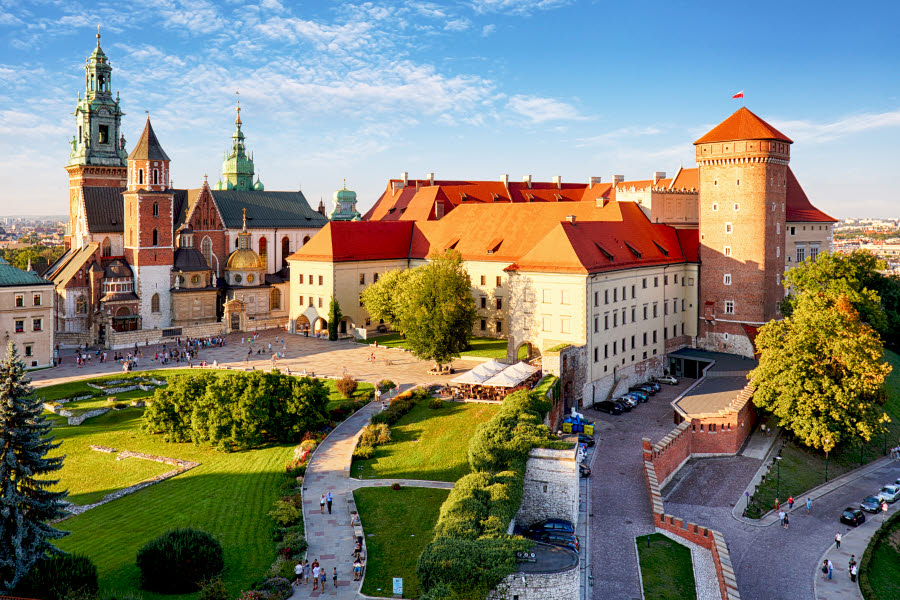 Wawel slott i dagsljus
