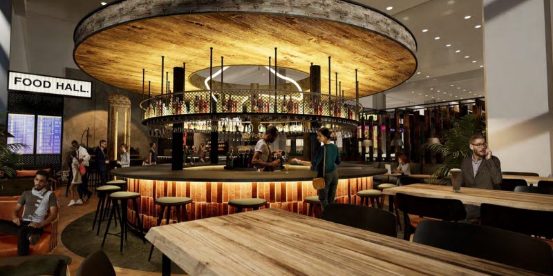 Animerad Food Hall-lokal