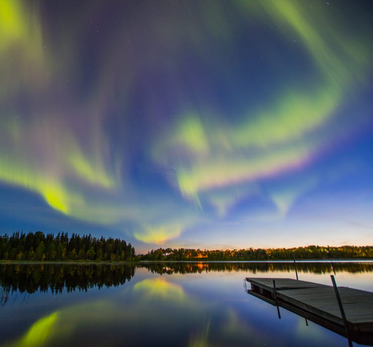 Northern lights in Kiruna, Lapland, Sweden