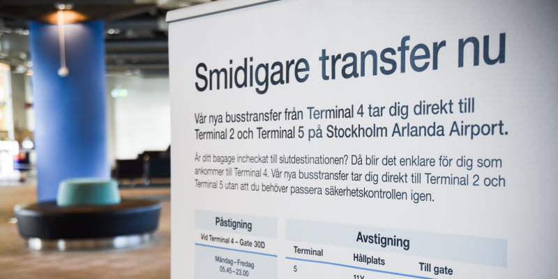 Vepa på busstransferlinjen vid Terminal 4