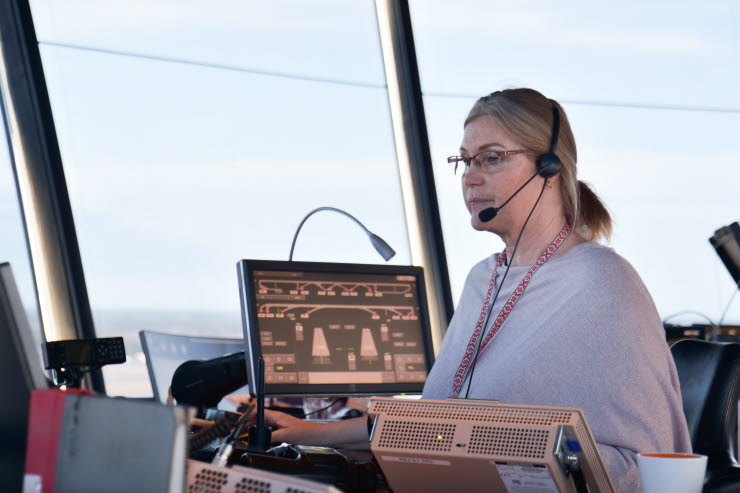 Lena Wolger Nehrer, flygledare på Stockholm Arlanda Airport